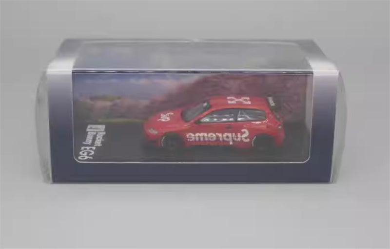 Fuji Honda Civic EG6 Rocket Bunny Red Sup 1:64 Car Pre-built Model view8