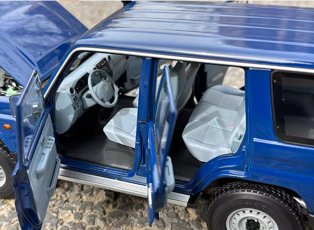 Almost Real Toyota LC76 Land Cruiser Blue 1:18 Car Pre-built Model view11