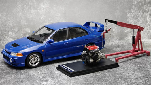 1:18 Mitsubishi Lancer Evolution IV  ice blue MOTORHELIX Limited Edition 499PCS ONLY DIECAST Model