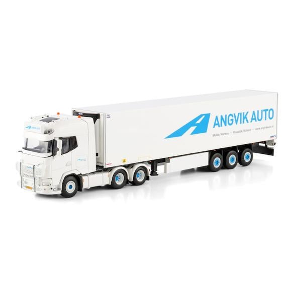 1:50 DAF ANGVIK AUTO XG + 6X2 REEFER TRAILER 3 AXLE WSI  White Diecast Model