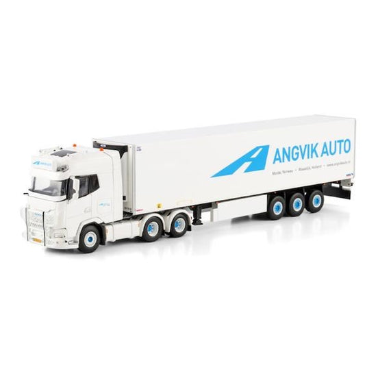 1:50 DAF ANGVIK AUTO XG + 6X2 REEFER TRAILER 3 AXLE WSI  White Diecast Model