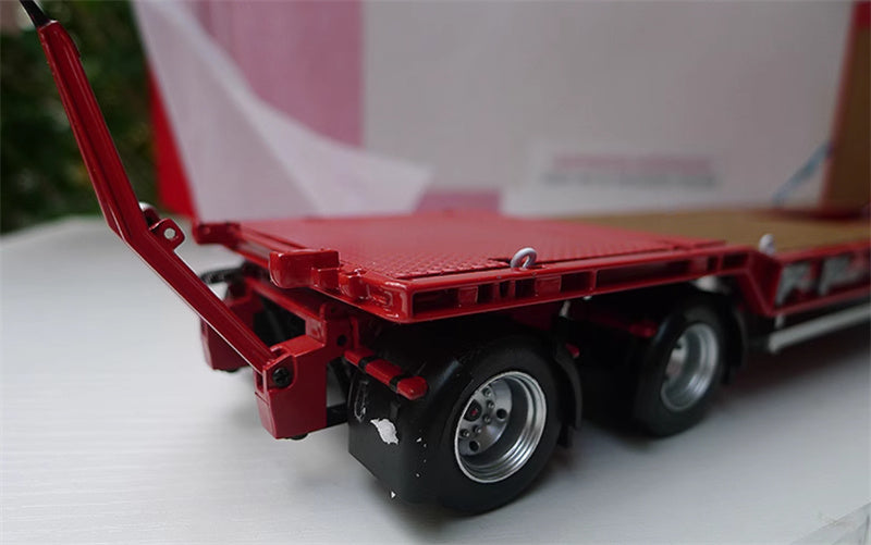 AT COLLECTIONS NOOTEBOOM SUPERTRAILER ASDV-40-22 DRAWBAR TRAILER Red 1:32 Truck Pre-built Model