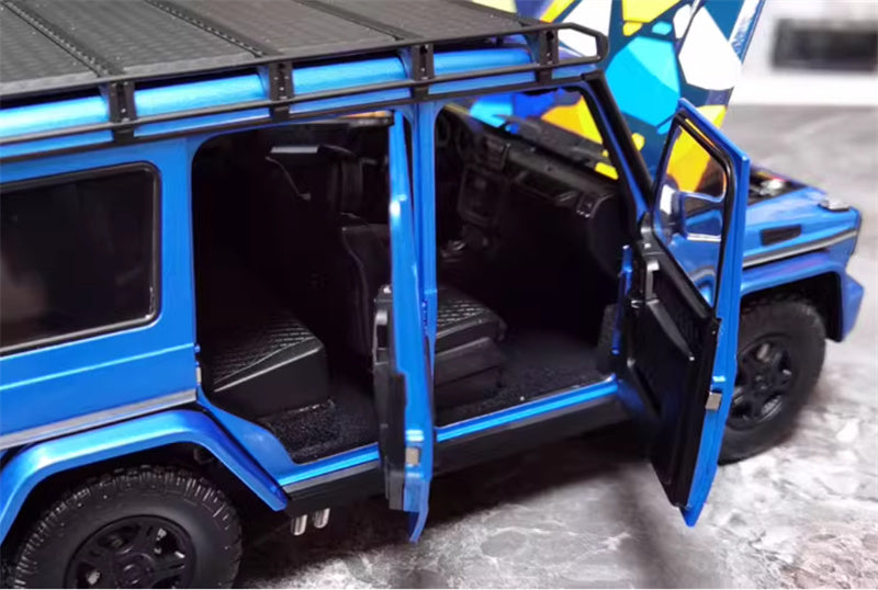 Almost Real Mercedes Benz G-Class G63 W463 Gventure 300k commemorative edition Metallic Blue Limited Edition 504PCS ONLY 1:18 Truck Pre-built Model view2
