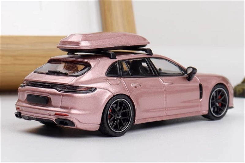 1:64 Porsche Panamera Sport Turismo Travel version Limited Edition 499pcs ONLY  Iceberry pink Ghost Player DIECAST Model