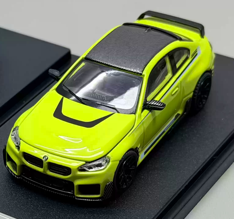 1:64 BMW M2 G87 St. Paul's Yellow Fei Xiang Open version DIECAST Civil Car Model
