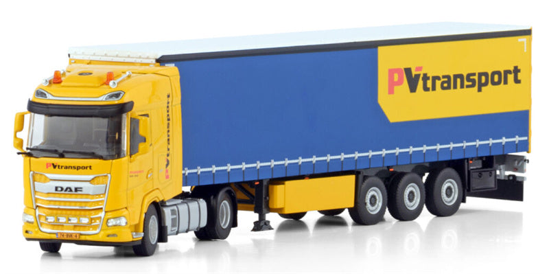 WSI DAF XG 4X2 CURTAINSIDE TRAILER - 3 AXLE PV Transport 1:50 Truck Pre-built Model