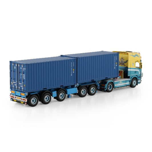 1:50 SCANIA JOHN V.D. MADE 4X2 + 2X20FT CONTAINER WSI Diecast Model