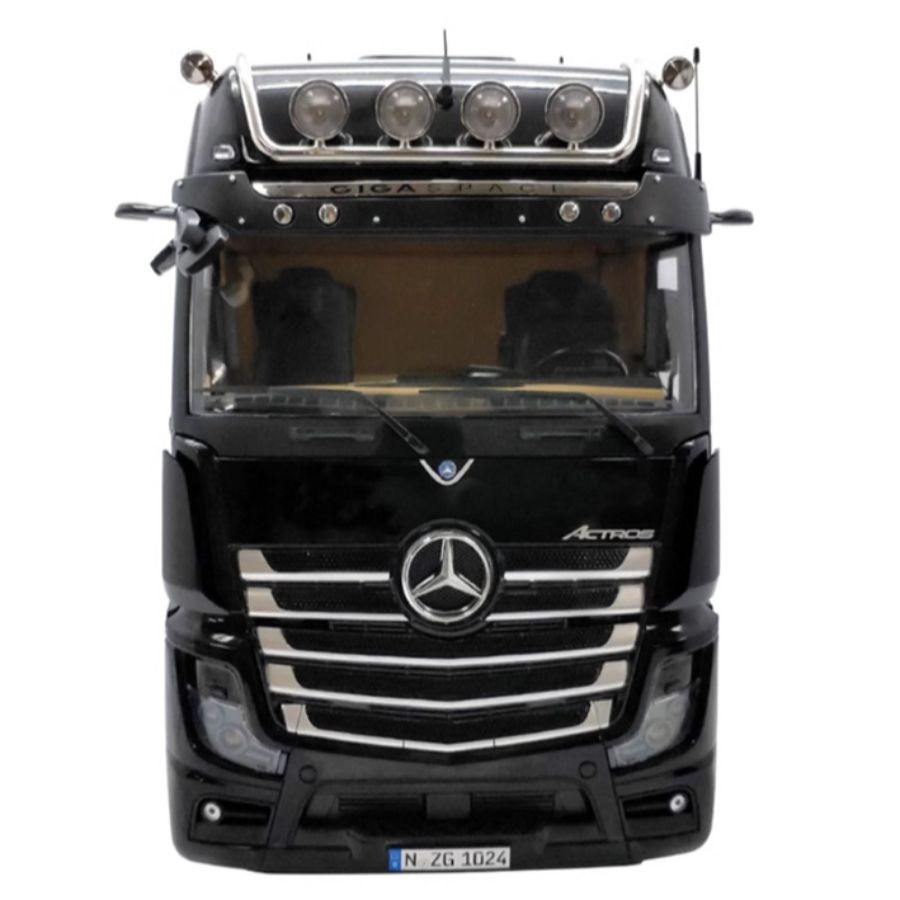 NZG Mercedes Benz Actros Lohr Black Benz logo + double-layer trailer KIT 1:18 DIECAST Truck Lorry
