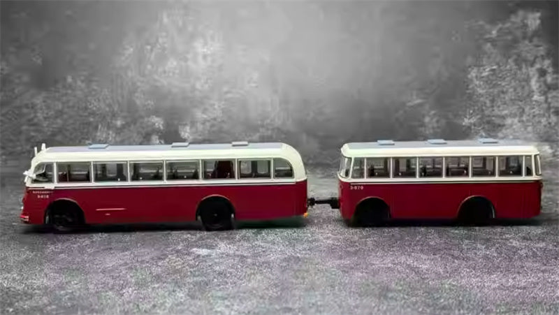 Beijing Public Transport Route 337 Skoda 706RO + Trailer 1:64 Bus Pre-built Model view3
