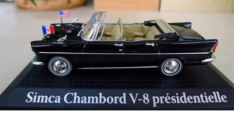 NOREVL & ATLAS Simca Chambord V-8 Convertible Presidential black 1:43 Car Pre-built Model