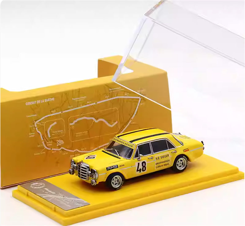 Liberty 64 Mercedes Benz 300SEL AMG W109 Yellow Pig 48# Limited Edition 999PCS ONLY 1:64 Car Pre-built Airliner Model Display view9