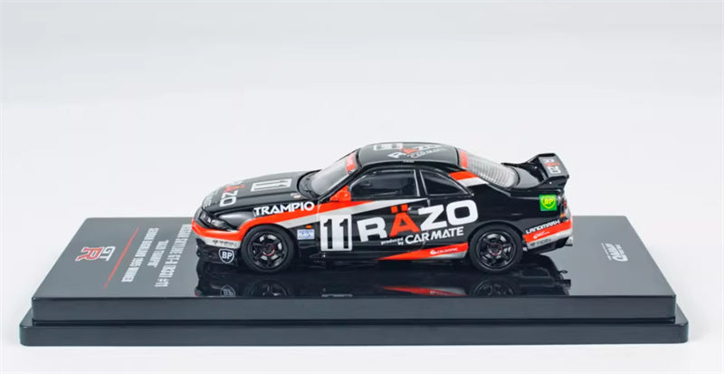 INNO64 Nissan SKYLINE GT-R R33 # 11 RAZO Black 1:64 car Pre-built Model view2