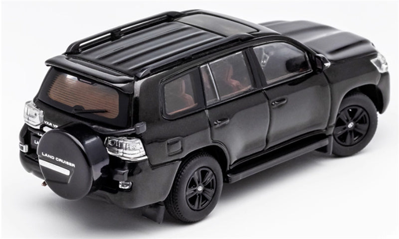 GCD Toyota Land Cruiser LC200 Spare Tire Edition left-hand drive Black 1:64 Car Pre-built Model view2