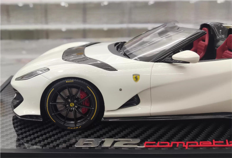 BBR MODELS Ferrari 812 competizione A white Limited Edition 28PCS ONLY 1:18 Car Pre-built Model view8