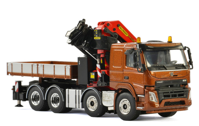 WSI VOLVO FMX SLEEPER CAB 8x4 + PALFINGER 7400.2 Premium Line 1:50 Truck Pre-built Model