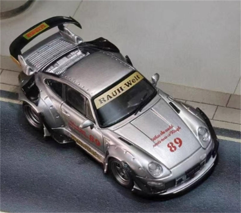 1:64 Porsche 911 RWB 993 Silver 89# Silver 89# Track SW DIECAST Limited Edition 499pcs ONLY Model