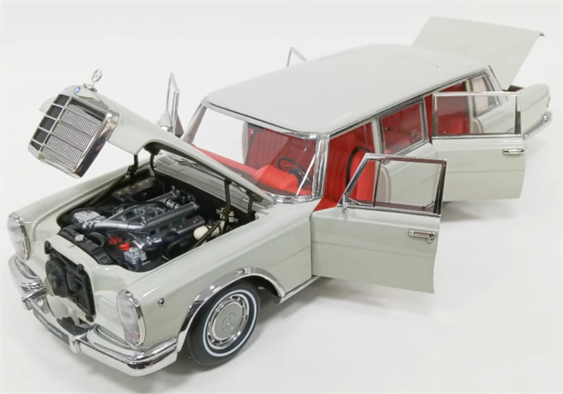NZG Mercedes Benz S600 Pullman W100 Grey White 1:18 Car Pre-built Model