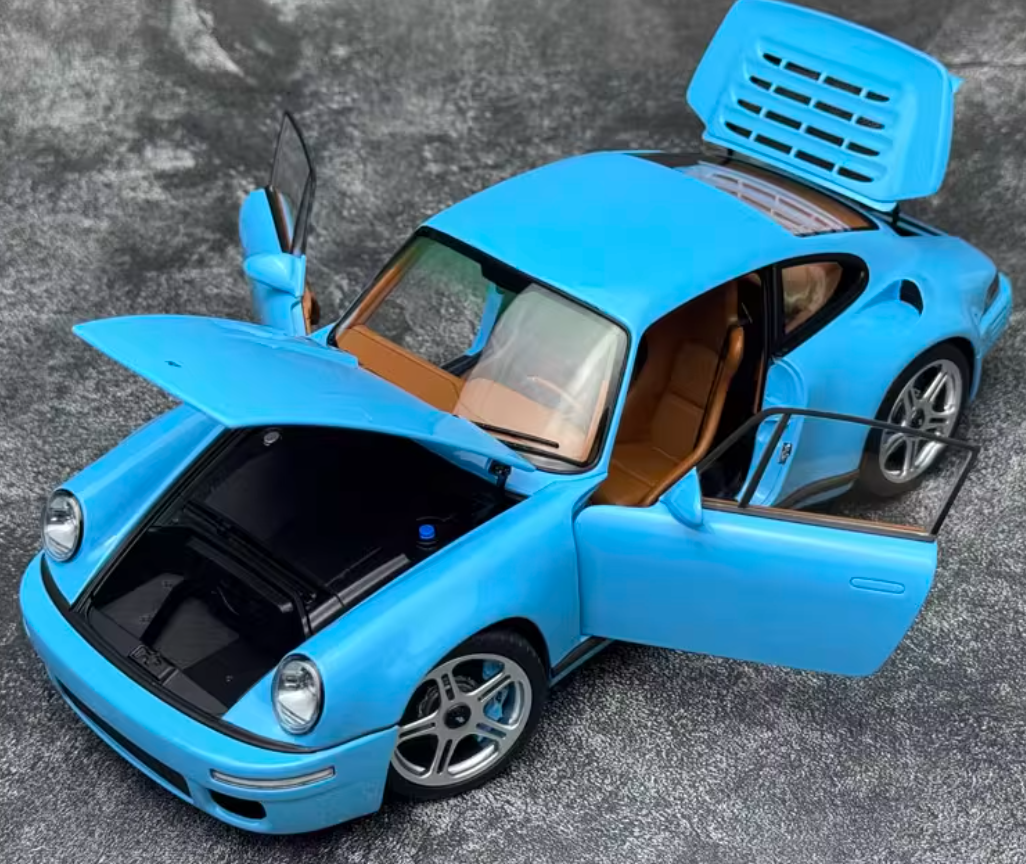 Almost Real Porsche Ruf CTR Anniversary Edition 2017 Sky Blue Limited Edition 504PCS ONLY 1:18 Car Pre-built Model view11