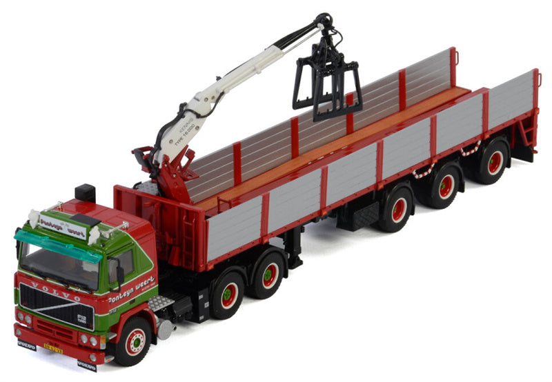 WSI VOLVO F12 6x4 BRICK TRAILER - 3 AXLE - WITHOUT LOAD Fonteijn Weert 1:50 Truck Pre-built Model