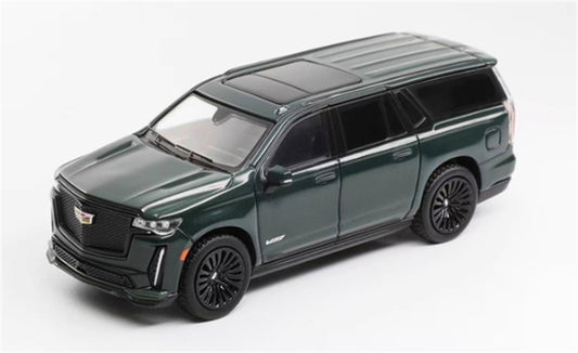 Shadow pro Cadillac Escalade ESV 2023 SUV Dark Green 1:64 car Pre-built Model view1