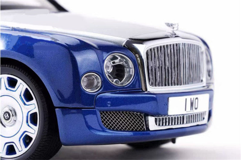 Almost Real BENTLEY Mulsanne Extended Version Silver Blue 1/18 DIECAST CAR