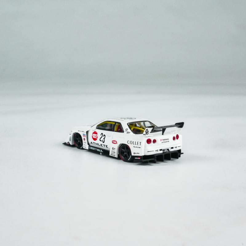 1:64 Nissan LB-ER34 Super Silhouette ATHLETE/COLLET White MINIGT DIECAST Model