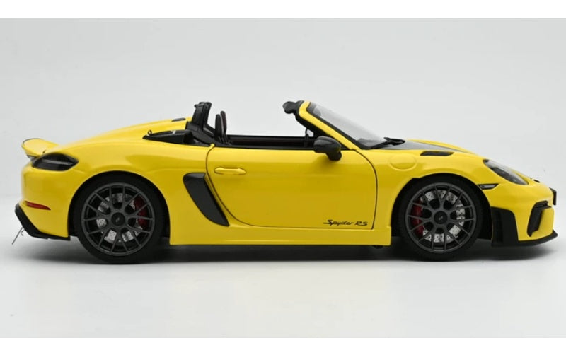 1:18 Porsche 718 Spyder RS Yellow MINICHAMPS Convertible DIECAST Car Model