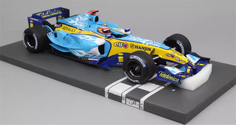 MINICHAMPS RENAULT R25 FERNANDO 2ND PLACE BELGIAN GP 2005 Limited Edition 1:18 Car Pre-built Model view8