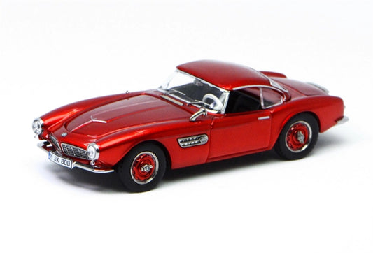 GFCC BMW 507 Roadster Retro Car 1957 Metallic Red Convertible hardtop 1:64 car Pre-built Model view1