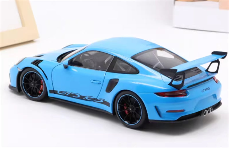 1:18 Porsche 911 GT3 RS Racing  Miami Blue GTAutos  DIECAST Model