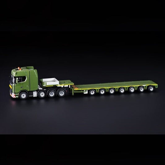 1:50 Scania Convoi Exceptionnel S Serie semi low loader 7 axle IMC Limited Edition 150PCS ONLY Green Diecast Model