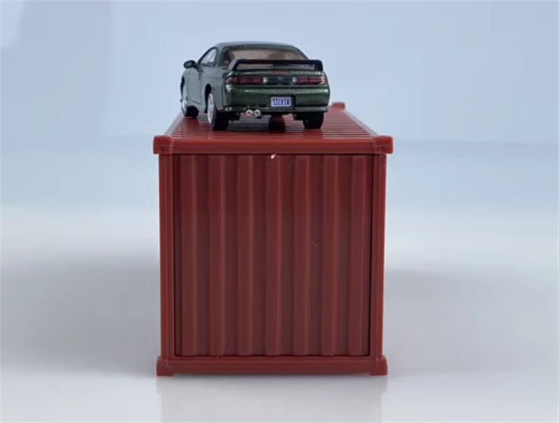 CATERPILLAR NISSAN SILVIA S14 green Right hand drive 1:64 Car Pre-built Model