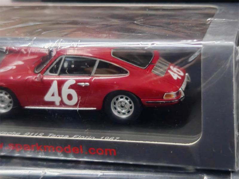 Spark Porsche 911S #46 Targa Florio 1967 RED 1:43 Car Pre-built Model view6