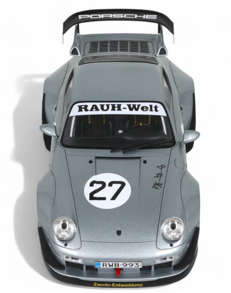 1:18 PORSCHE 911 993 RWB LIBERTY WALK #27 YUIITSUMUNI  silver  GT SPIRIT Limited Edition Resin Car Model