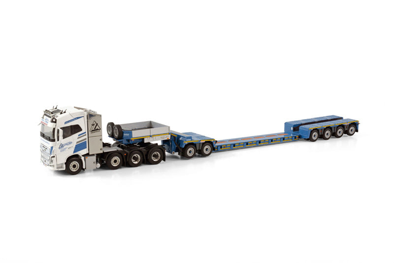 WSI VOLVO FH4 GLOBETROTTER 8X4 LOW LOADER - 4 AXLE + DOLLY - 2 AXLE ZÖCHLING 1/50 DIECAST Truck Lorry