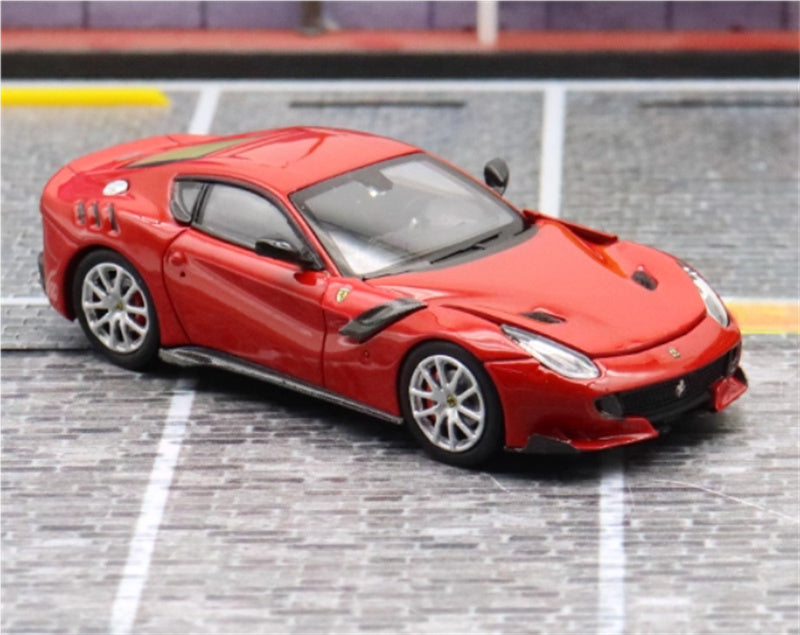 Stance Hunters Ferrari F12 TDF Supercar Limited Edition 799PCS ONLY Red - Silver Wheel 1:64 Car Pre-built Model view8