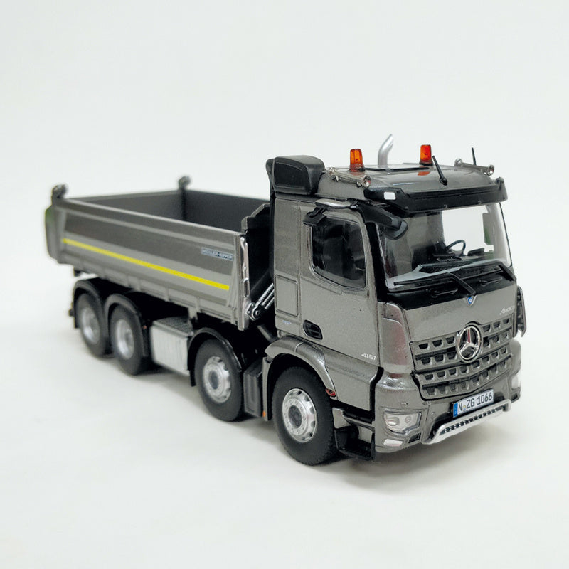 NZG Mercedes Benz Arocs 8x4 Meiller tipper silver grey  1/50 Truck Pre-built Model