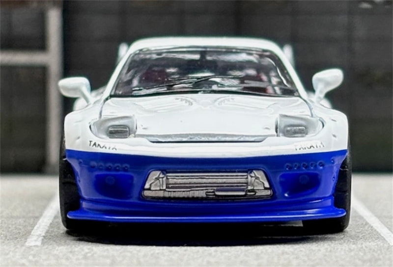 1:64 Mazda RX-7 Rocket Bunny White and Blue Master DIECAST Limited Edition 799pcs ONLY Model