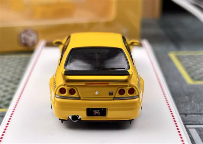 Focal Horizon Nissan Skyline GT-R R33 Nismo 400R Yellow Limited Edition 999PCS ONLY 1:64 Car Pre-built Model view9
