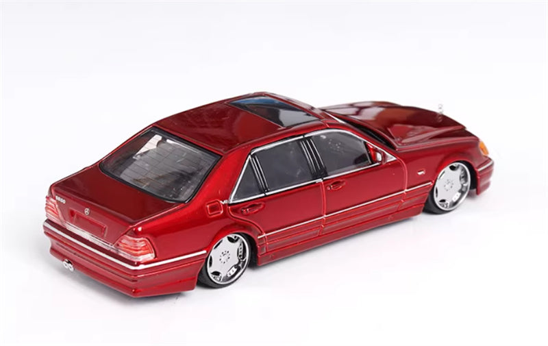 SW Mercedes Benz S600 W140 Red Limited Edition 499PCS ONLY 1:64 car Pre-built Model view5