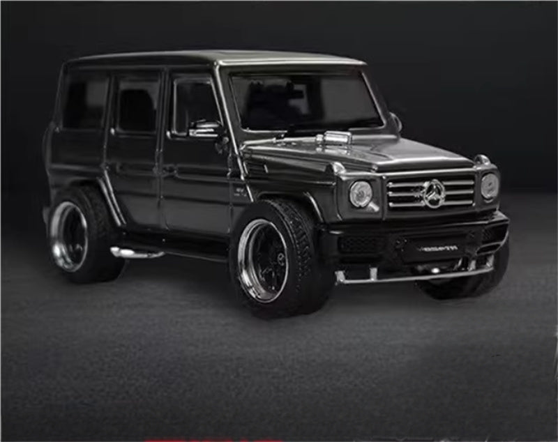 LeManFang Mercedes Benz G63 spare tire modification Limited Edition 499PCS ONLY Metallic Gray 1:64 Truck Pre-built Model view3
