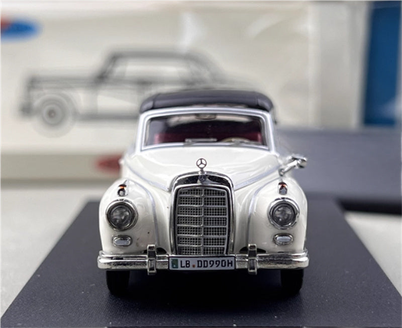 SEEKER Mercedes Benz 300D Adenauer W189 1959 convertible Soft top White 1:64 Car Pre-built Model view7