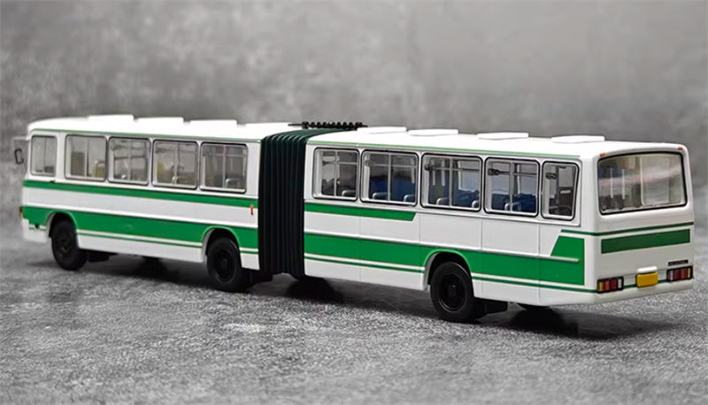 YAN BI DA Yangtze River CJ660B articulated bus greenish white 1:64 Car Pre-built Model view2
