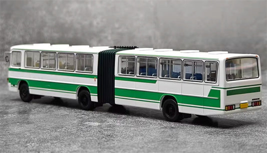 YAN BI DA Yangtze River CJ660B articulated bus greenish white 1:64 Car Pre-built Model view2