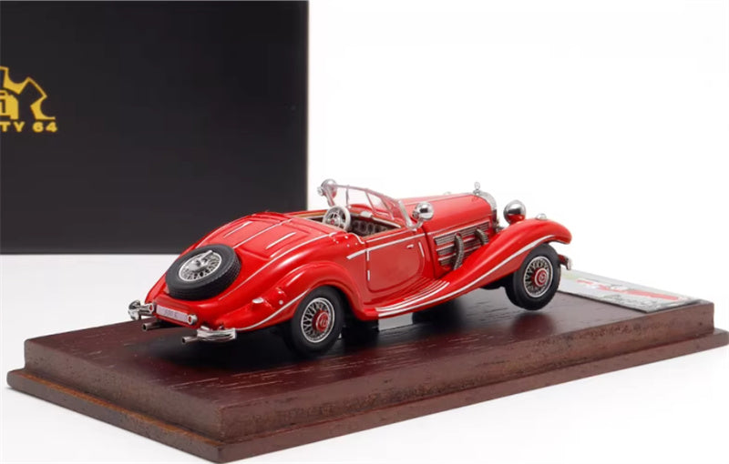Liberty 64 Mercedes Benz 500K Classic Vintage Car Red - without top cover 1:64 Car Pre-built Airliner Model Display view3
