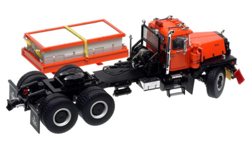 Heavy Haul Replicas Mack RD800 Double Axle Truck Orange/Black 1:50 Truck Pre-built Model
