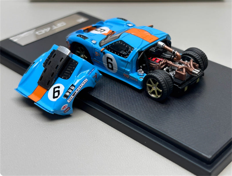 Rhino Model Ford GT40 #6 Gulf Painting Limited Edition 599PCS ONLY 1:64 Car Pre-built Model view4