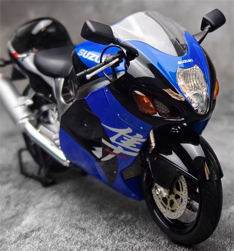 1:12 Suzuki GSX-1300R Hayabusa  blue-black  LCD MODELS  DIECAST motorcycle Model