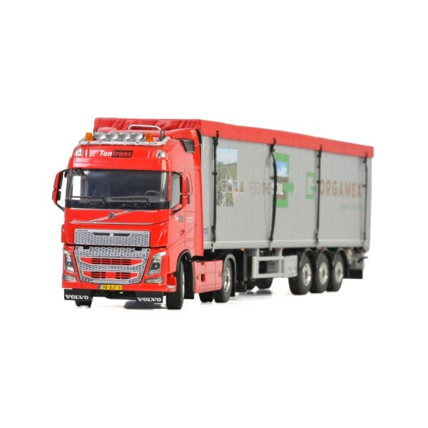 1:50 VOLVO TON TRANS BV FH4 4x2 VOLUME TRAILER CARGO FLOOR 3 AXLE WSI   DIECAST Model