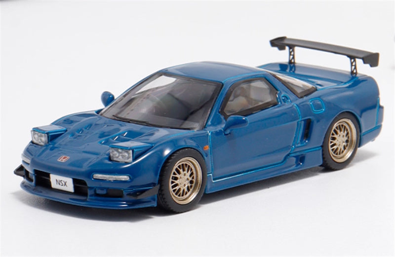 Fuji Honda NSX first generation NA1 standing lamp version navy blue copper wheel 1:64 Car Pre-built Model view1